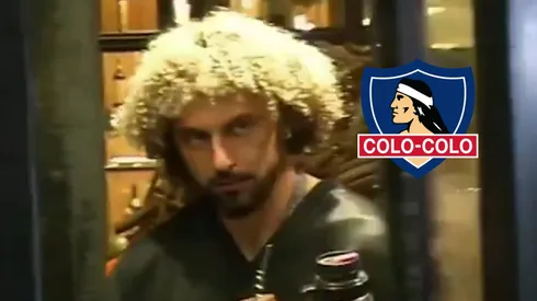 Falcón saliendo del hotel donde hospeda Colo Colo en Uruguay.