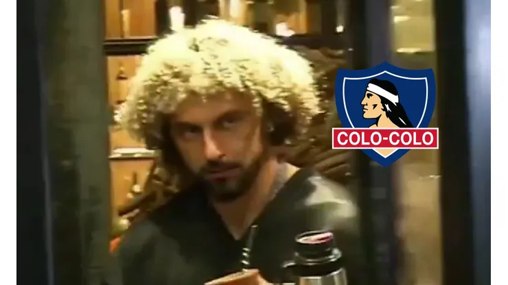 Falcón saliendo del hotel donde hospeda Colo Colo en Uruguay.