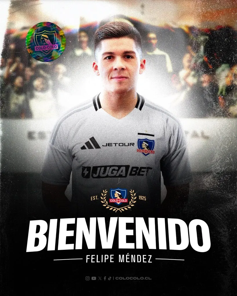 Colo Colo así anunció el fichaje de Víctor Felipe Méndez.