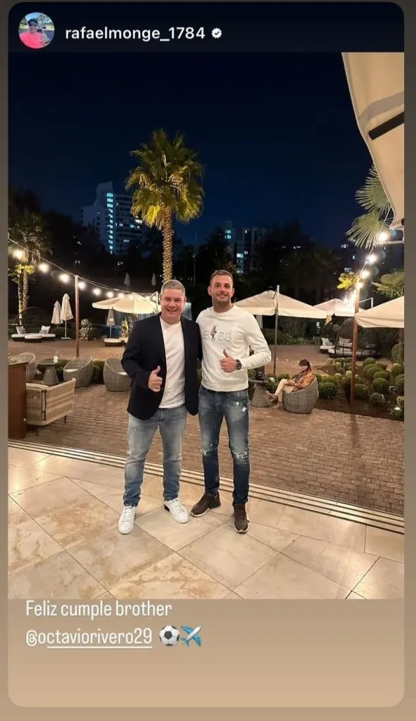 La publicación de Monge con Rivero (Instagram)