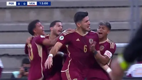 Bianneider Tamayo marca para Venezuela en el Sudamericano Sub-20. (Foto: DSports)