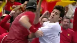 Cristian Garin sufre agresión en partido de Copa Davis. (Foto: DSports)