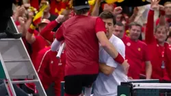 Así quedó el ojo de Cristián Garín tras la agresión del tenista belga