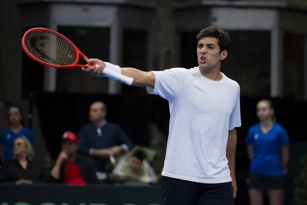 Cristian Garin terminó con daño en su ojo. (Foto: Santiago Bahamonde – COCH)