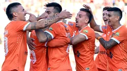 Los jugadores de Cobreloa celebran un gol en la Copa Chile 2025.