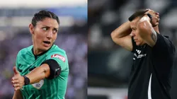 Jorge Almirón no quedó contento con la expulsión de Claudio Aquino