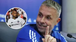 El entrenador de la Universidad de Chile y su palito a Arturo Vidal