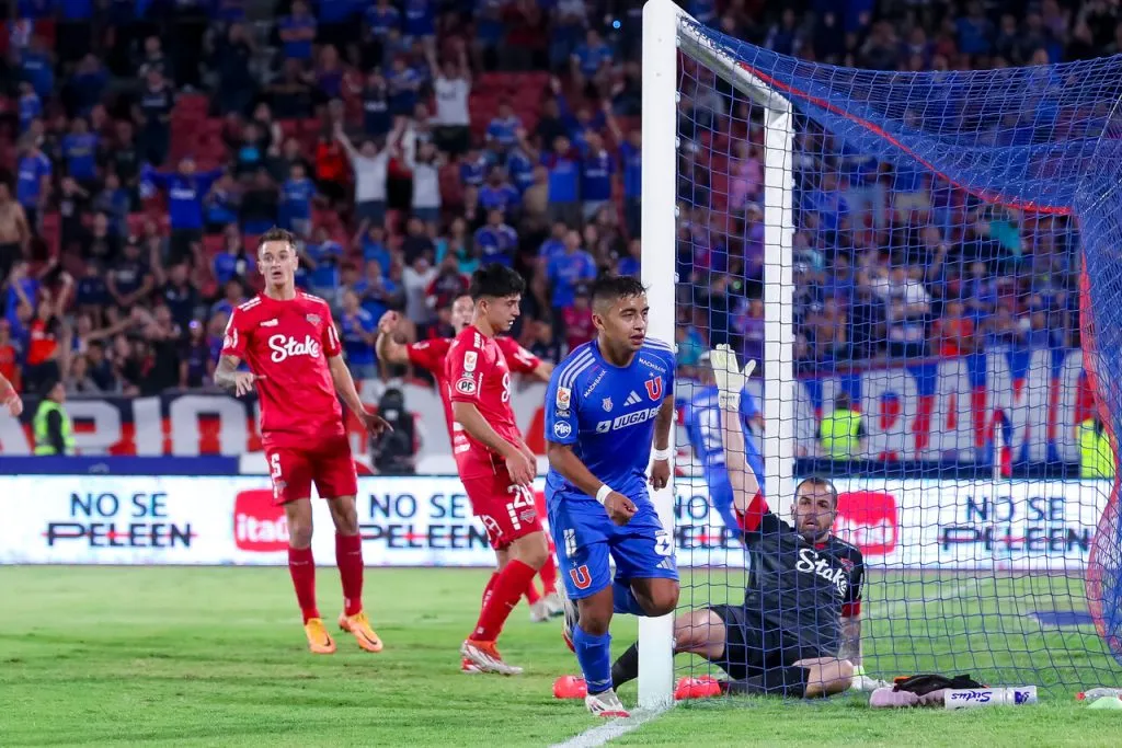 Nicolás Guerra anotó el 5-0 de la U ante Ñublense. | Foto: Photosport