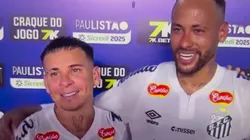 Neymar y Soteldo empiezan a formar una linda amistad en el Santos.