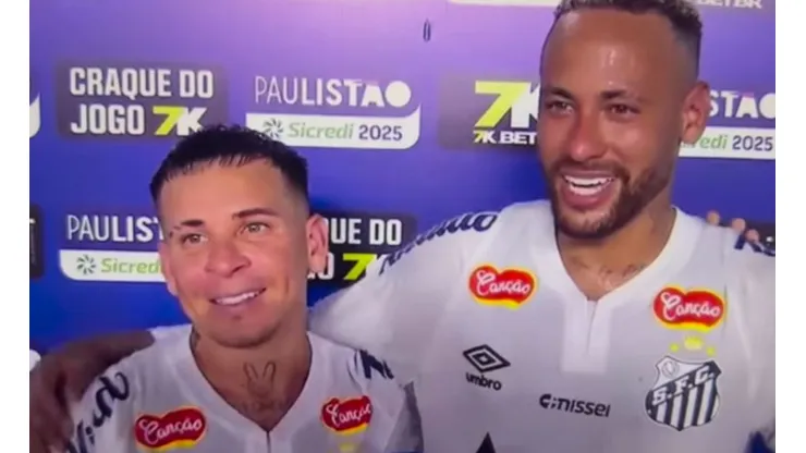 Neymar y Soteldo empiezan a formar una linda amistad en el Santos.