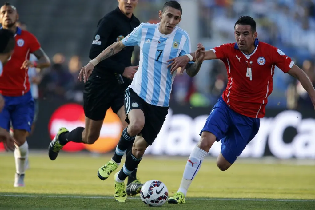 Ángel Di María sigue con traumas por las derrotas en las finales de Copa América ante Chile (Foto: Andrés Piña/Photosport)