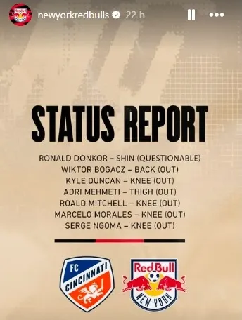 La información de la lesión de Morales (Instagram)