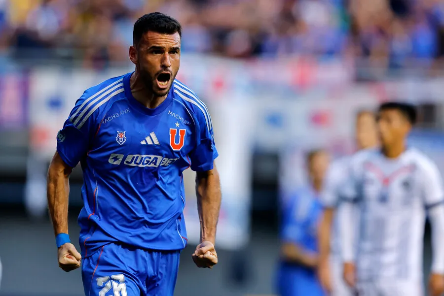 Formiliano gritando su gol ante Deportes Recoleta (Photosport)