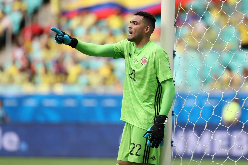 Montero en el arco de la Selección de Colombia | Foto: Getty Images