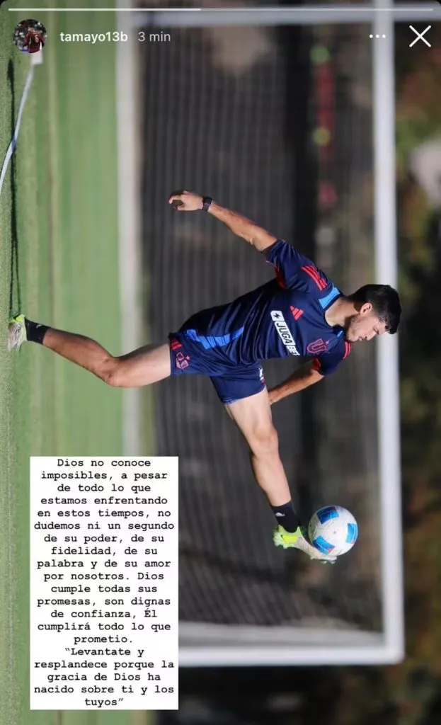 Bianneider Tamayo lanzó una potente reflexión. Su futuro en Universidad de Chile está en duda.