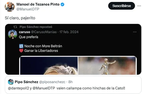 El cruce entre De Tezanos e hincha jugoso. | Foto: X