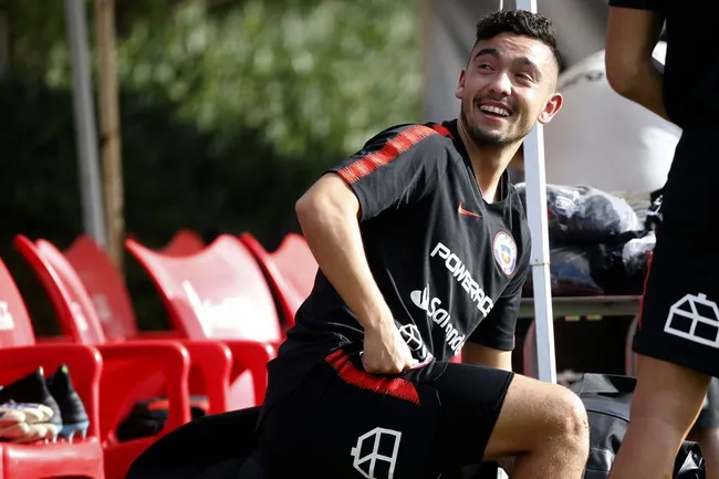 Niklas Castro en un entrenamiento de La Roja | FOTO: Andres Pina/Photosport