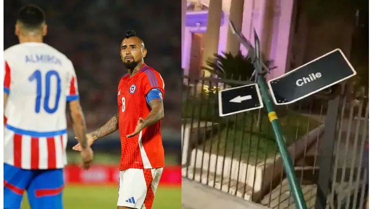 Los hinchas guaraníes se siguen burlando de Chile.