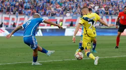 Leandro Fernández en el último juego entre Universidad de Chile y Everton.
