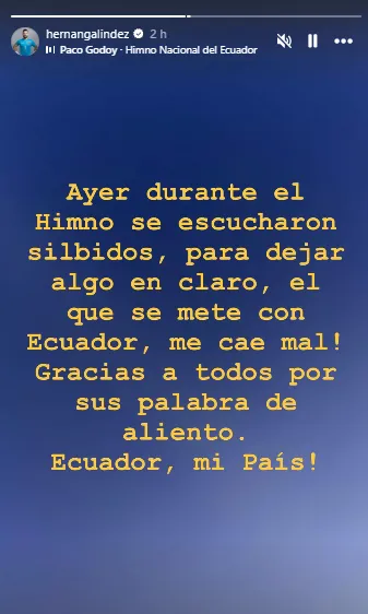 Hernán Galíndez se lanzó contra los hinchas de La Roja.