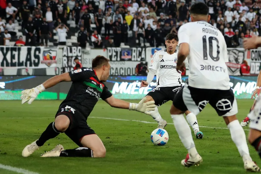 Alexander Oroz marcó la igualdad de Colo Colo ante Palestino (Photosport).