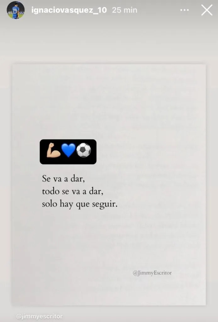 El mensaje de Ignacio Vásquez tras quedar fuera de la citación de Universidad de Chile.