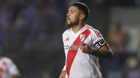 Paulo Díaz abrió la cuenta para River Plate ante Universitario de Lima por Copa Libertadores (Foto: MarcoÊVazquez/Photosport)