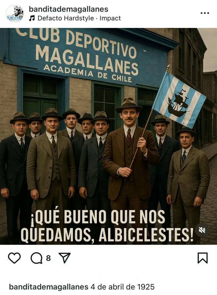 Captura de la publicación de la ‘Bandita de Magallanes’ en Instagram.
