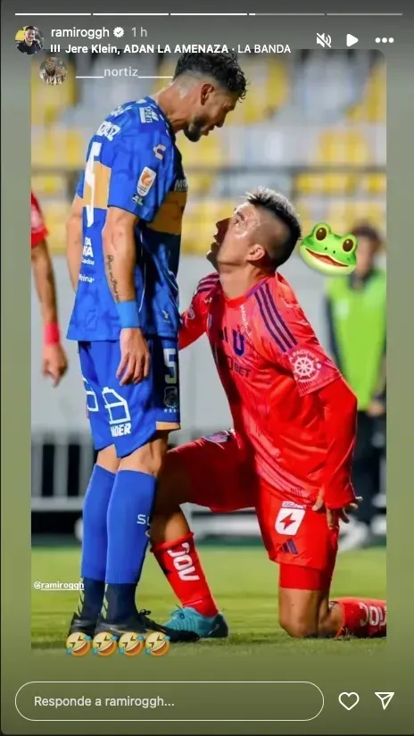 Ramiro González publicó historia tras triunfo de Everton frente a la U. (Foto: Ramiroggh, Instagram)