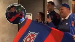 Hinchas de Universidad de Chile viven distendido momento con Gonzalo Montes y Fabricio Formiliano. (Foto: La Magia Azul)