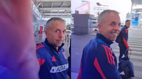 Gustavo Álvarez en su llegada a su natal Argentina