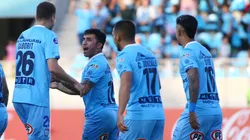 Los jugadores de Deportes Iquique, en pleno festejo.