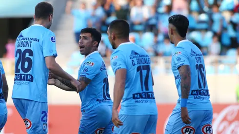 Los jugadores de Deportes Iquique, en pleno festejo.