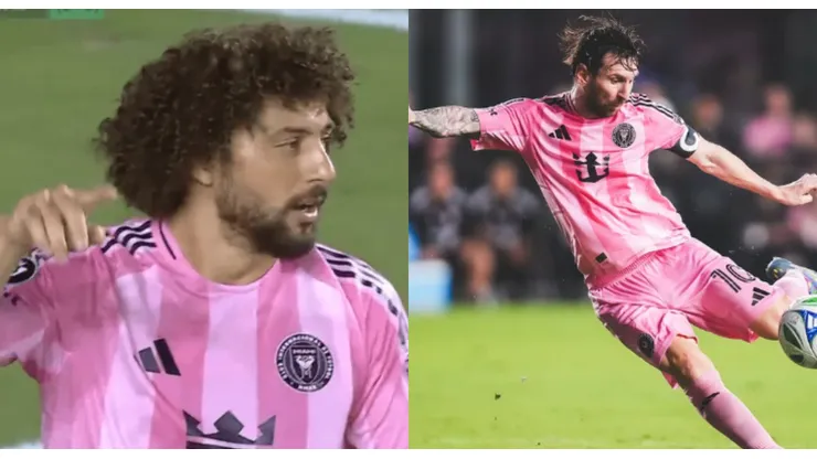 Lionel Messi le dio de lleno al Peluca en el partido del Inter Miami vs LA FC.