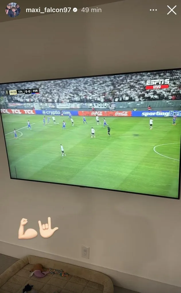 Captura de la historia de Instagram de Maximiliano Falcón.
