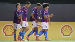 Los jugadores de Universidad Católica, a puro festejo.