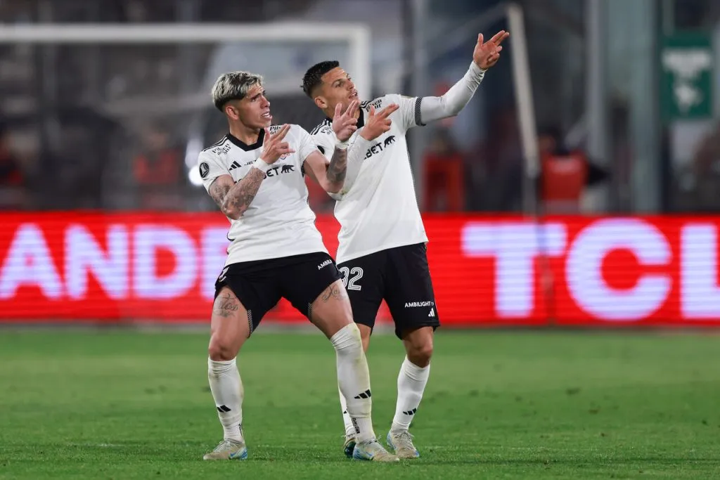 La celebración de Palacios en Colo Colo | Foto: Photosport