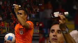 ¡Una botella de whisky lanzaron en La Florida! (Captura TNT Sports).