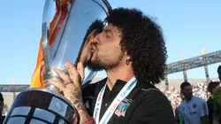 Maximiliano Falcón envió un saludo por el centenario de Colo Colo. (Foto: Photosport)