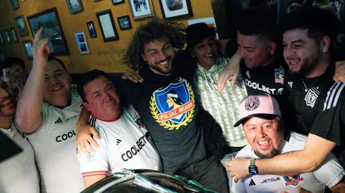 Maximiliano Falcón vio el partido de Colo Colo con los hinchas albos en Miami. (Foto: Instagram)