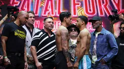 Ryan García y Rolly Romero en el pesaje (Getty Images).