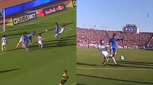 ¿Era penal a favor de la U? (Captura TNT Sports).