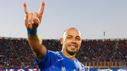 Marcelo Díaz celebró con todo el triunfo de Universidad de Chile en el Clásico Universitario.