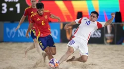 Chile enfrentó a España por la segunda fecha del Grupo C en el Mundial de Fútbol Playa Seychelles 2025. (Foto: @TeamChile_COCH)