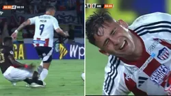 Guillermo Paiva recibió una dura falta en el fútbol colombiano