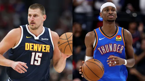 Nikola Jokic y Shai Gilgeous-Alexander se verán las caras por la segunda ronda de Playoffs en la Conferencia Oeste. (Foto: Getty)