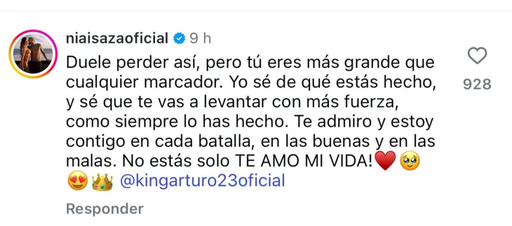 El mensaje de la pareja de Vidal en Instagram | FOTO: Captura