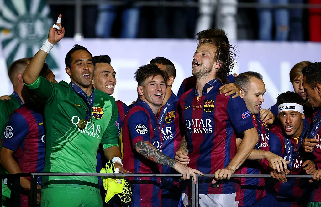 Claudio Bravo no sumó ningún minuto en la campaña del Barcelona que conquistó la Champions League 2014/15 (Getty Images)