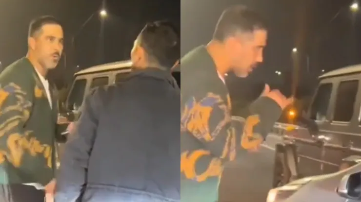 Claudio Bravo encara a conductor en la Ruta 5 Sur. (Foto: Captura)