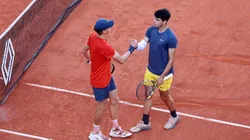 Jannik Sinner y Carlos Alcaraz se encuentran en la final de Roma. (Foto: Getty)
